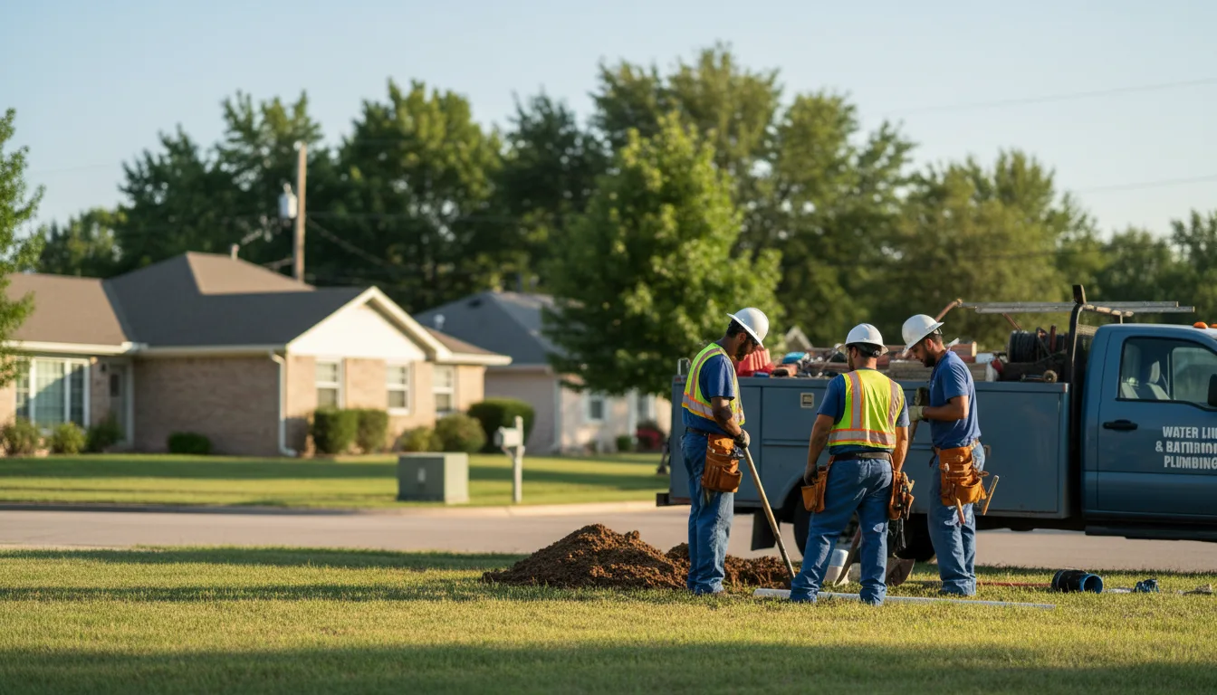 Residential water line and bathroom plumbing service in Woodlawn, TN